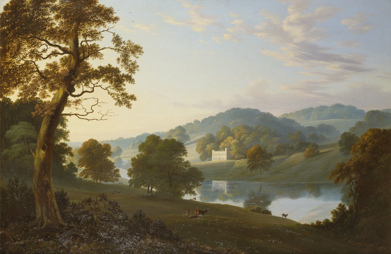 Great Barr Hall, Staffordshire (olej na plátně) od Henry Curzon Allport