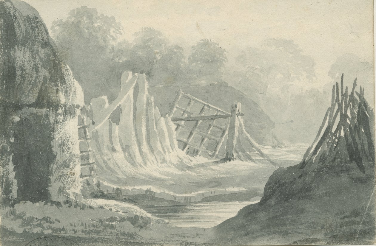 Lichfield - Edial: sépie lavírovaná kresba, nd [1788-1855] (kresba) od Henry Curzon Allport