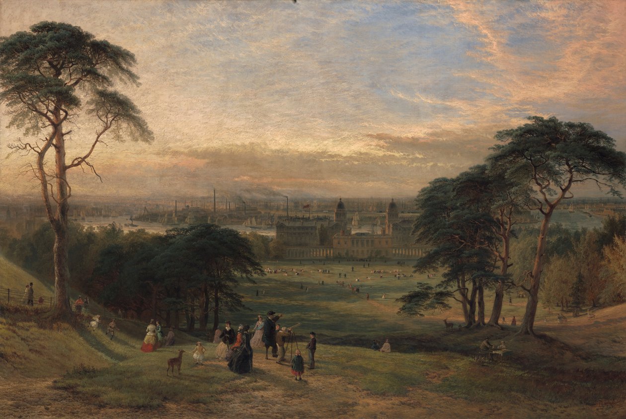 Londýn z Greenwich Hill [1869, Royal Academy of Arts, Londýn, katalog výstavy] od Henry Dawson