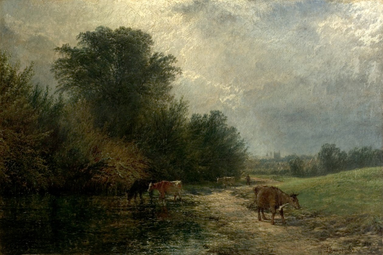 Slunce a přeháňky, 1865 od Henry Dawson