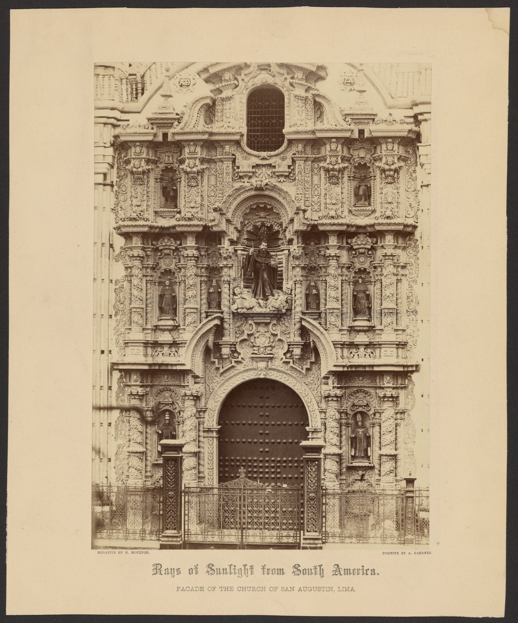Fasáda kostela San Augustin, Lima od Henry DeWitt Moulton