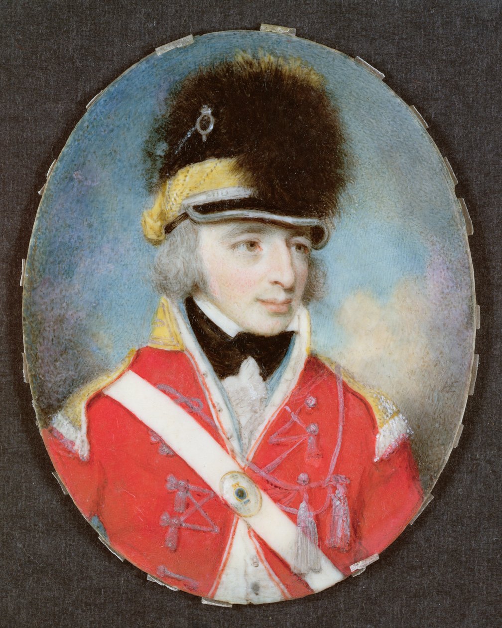 Miniatura neznámého důstojníka, kolem roku 1797 od Henry Edridge