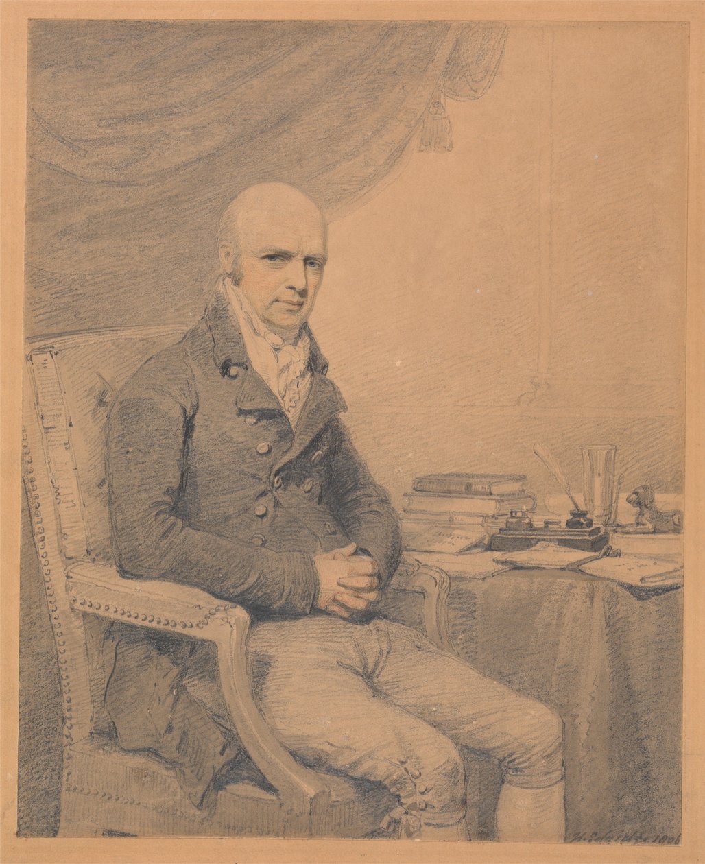 Portrét Thomase Estcourta, Esq., z Estcourtu od Henry Edridge