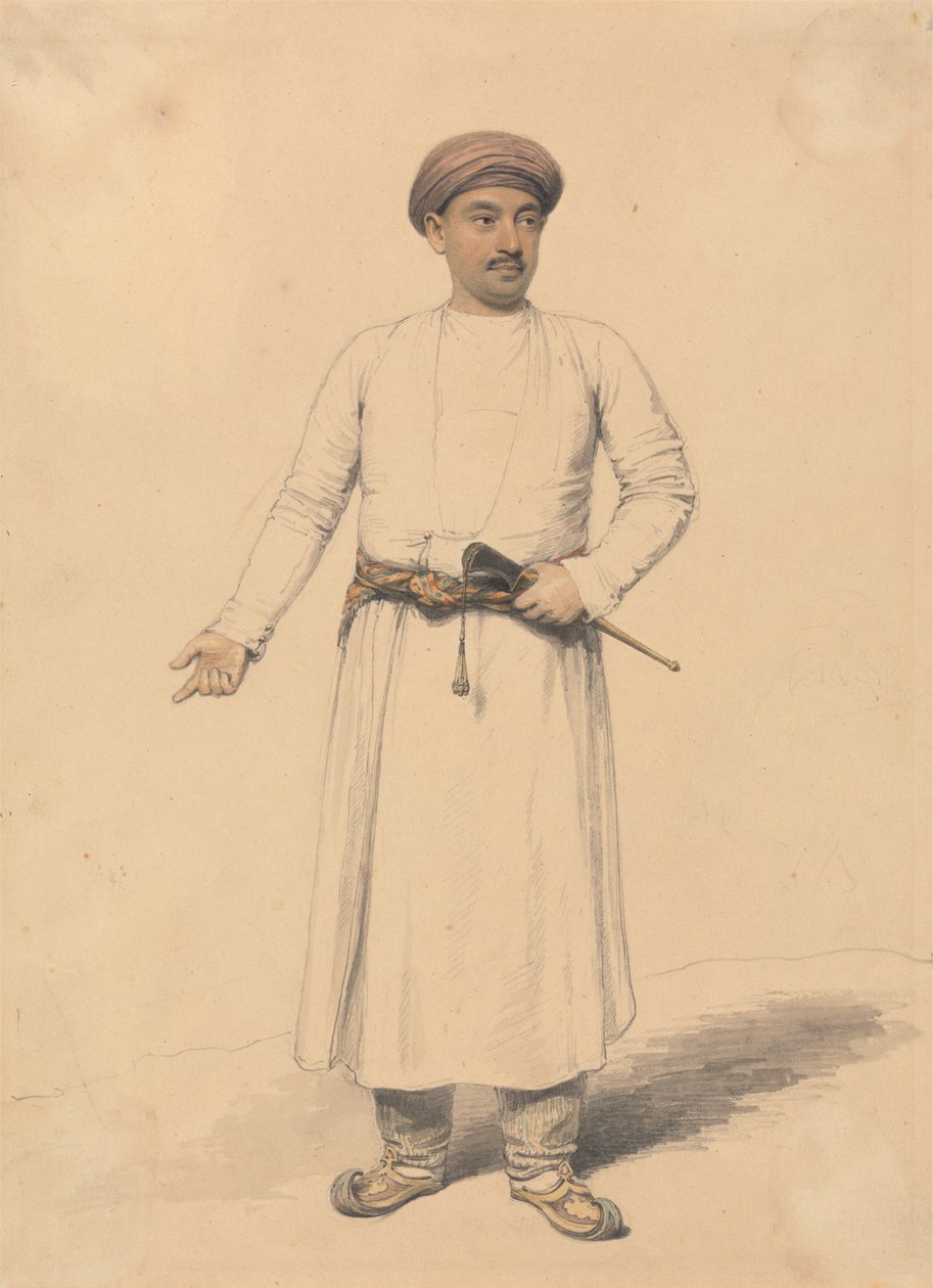Portrét indického prince od Henry Edridge