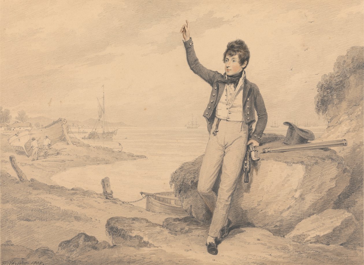 The Hon. George Pryse Cambell (1793-1858), jako praporčík od Henry Edridge