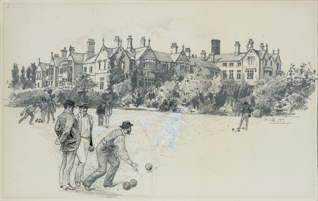 Cheadle Asylum z Bowling Green od Henry Edward Tidmarsh