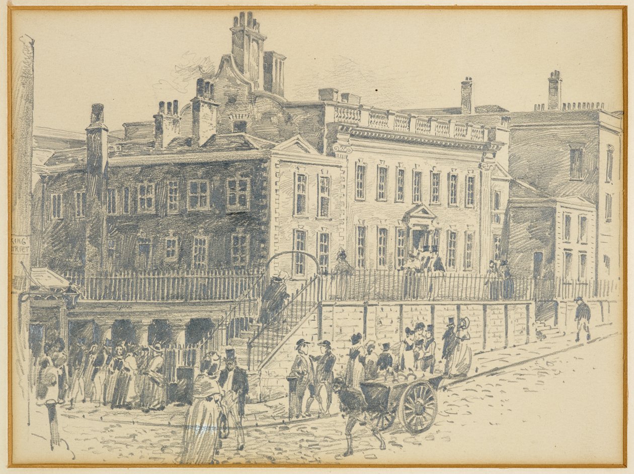 Dům Dr. Whitea, King Street (z tisku Ralstona) od Henry Edward Tidmarsh