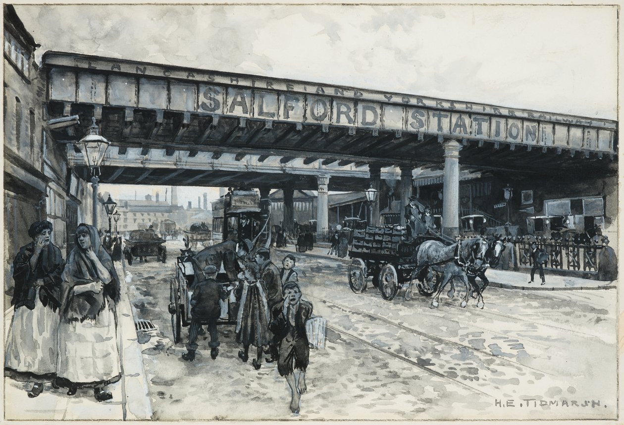 Nádraží Salford, New Bailey Street od Henry Edward Tidmarsh