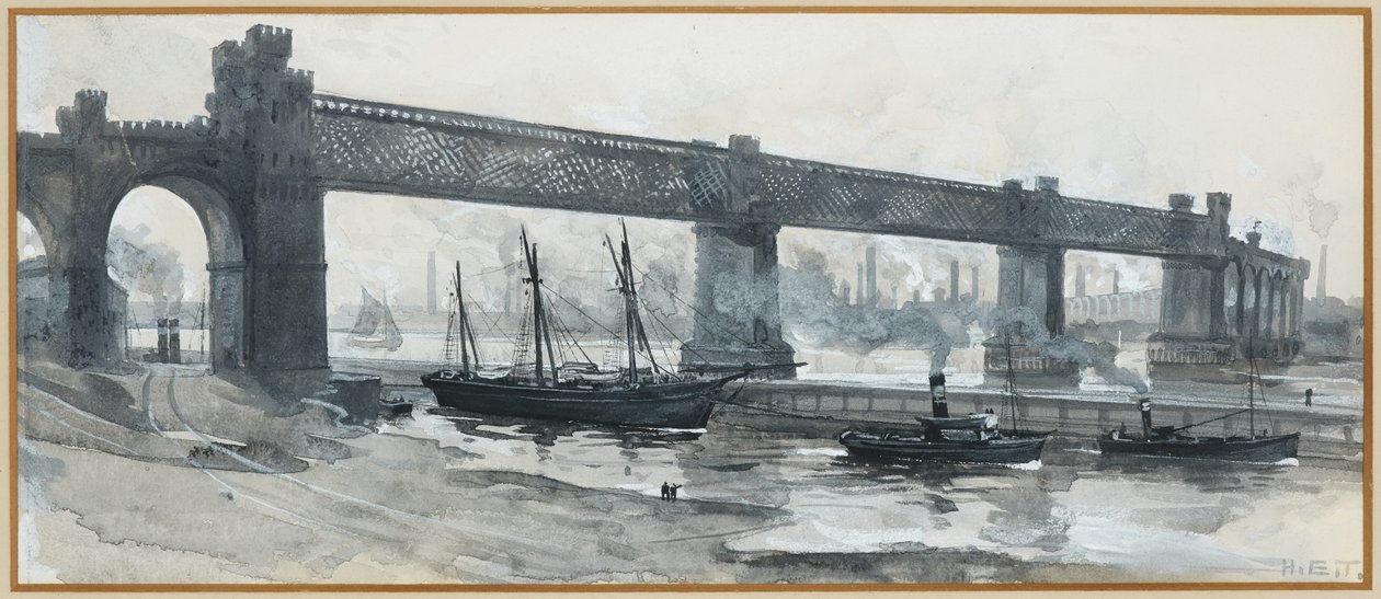 Laivakanava, Runcorn Bridge od Henry Edward Tidmarsh