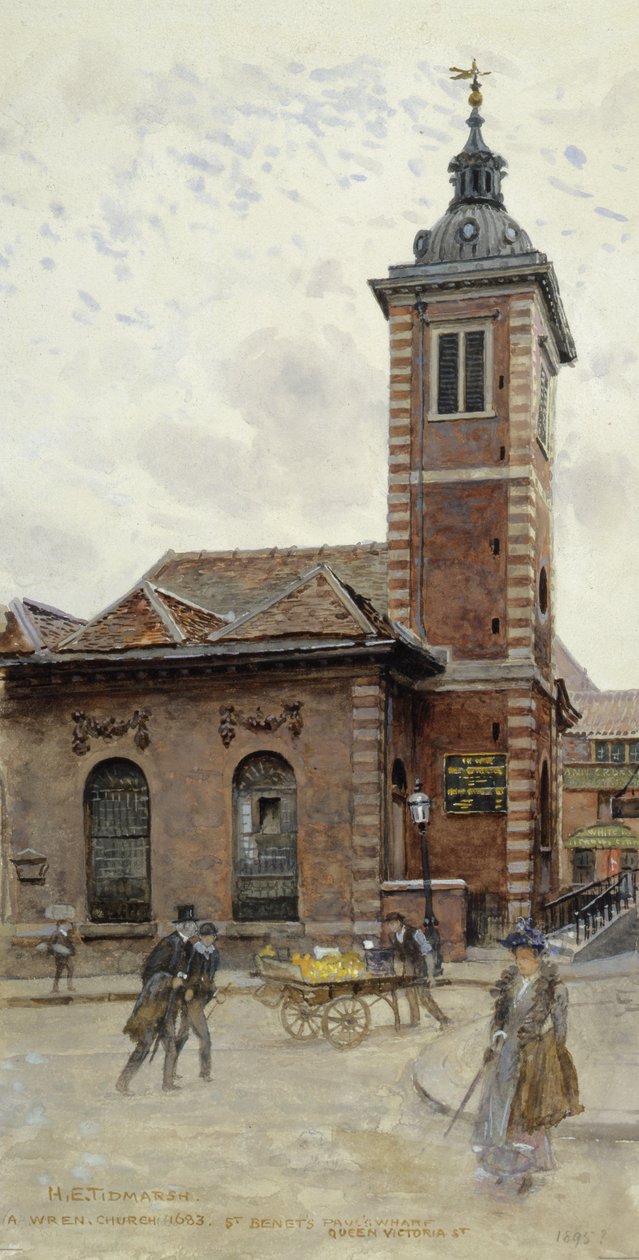 St Benets, Pauls Wharf, Queen Victoria Street od Henry Edward Tidmarsh