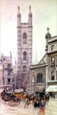 St Mary Aldermary, Queen Victoria Street od Henry Edward Tidmarsh