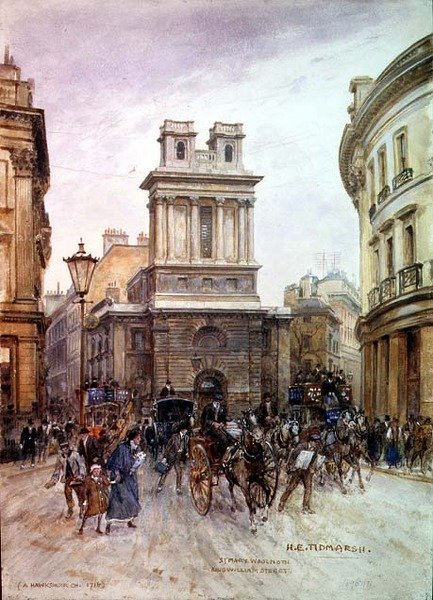 St. Mary Woolnoth: King William Street od Henry Edward Tidmarsh