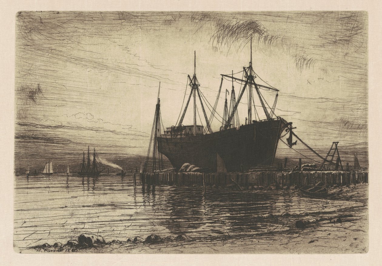 Západ slunce – záliv Gowanus od Henry Farrer