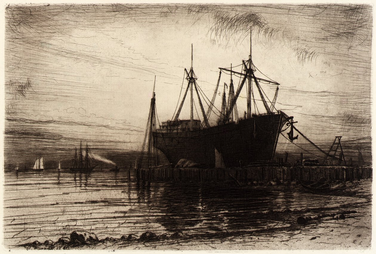Západ slunce, záliv Gowanus od Henry Farrer