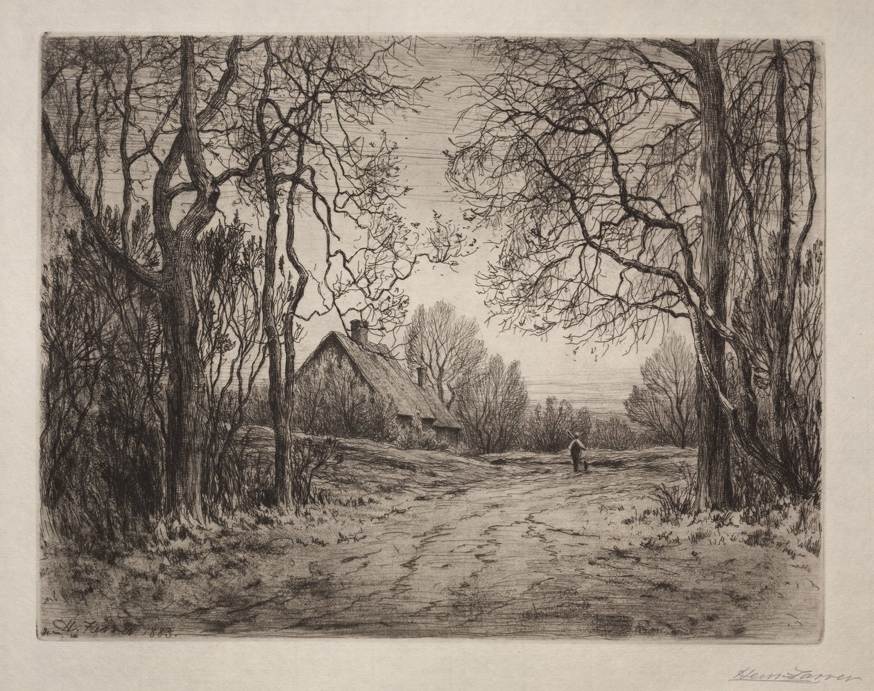 Zimní večer, 1883. od Henry Farrer