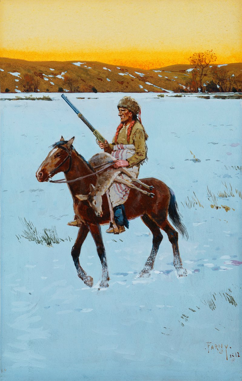 Indián se vrací z lovu, 1912 od Henry Francois Farny