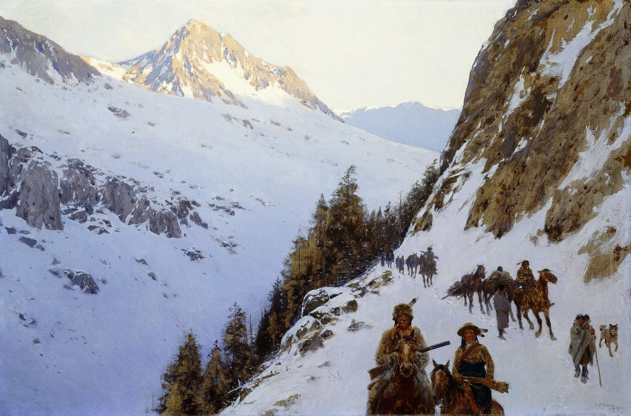 Stezka přes průsmyk, 1910 od Henry Francois Farny