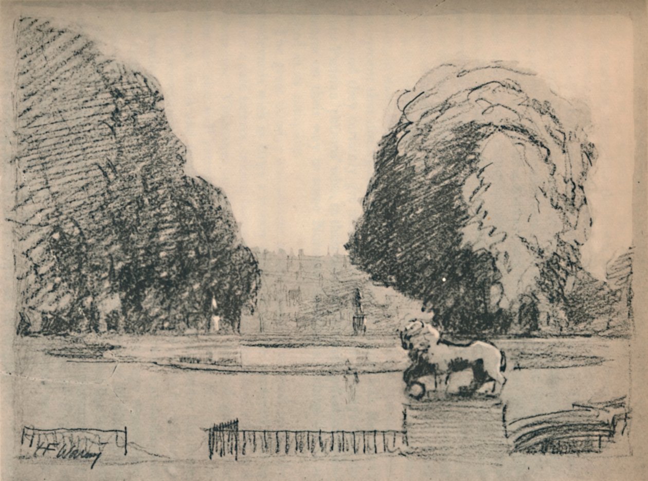 V melancholickém rámu starých ořezaných stromů, c1927, 1927 od Henry Franks Waring