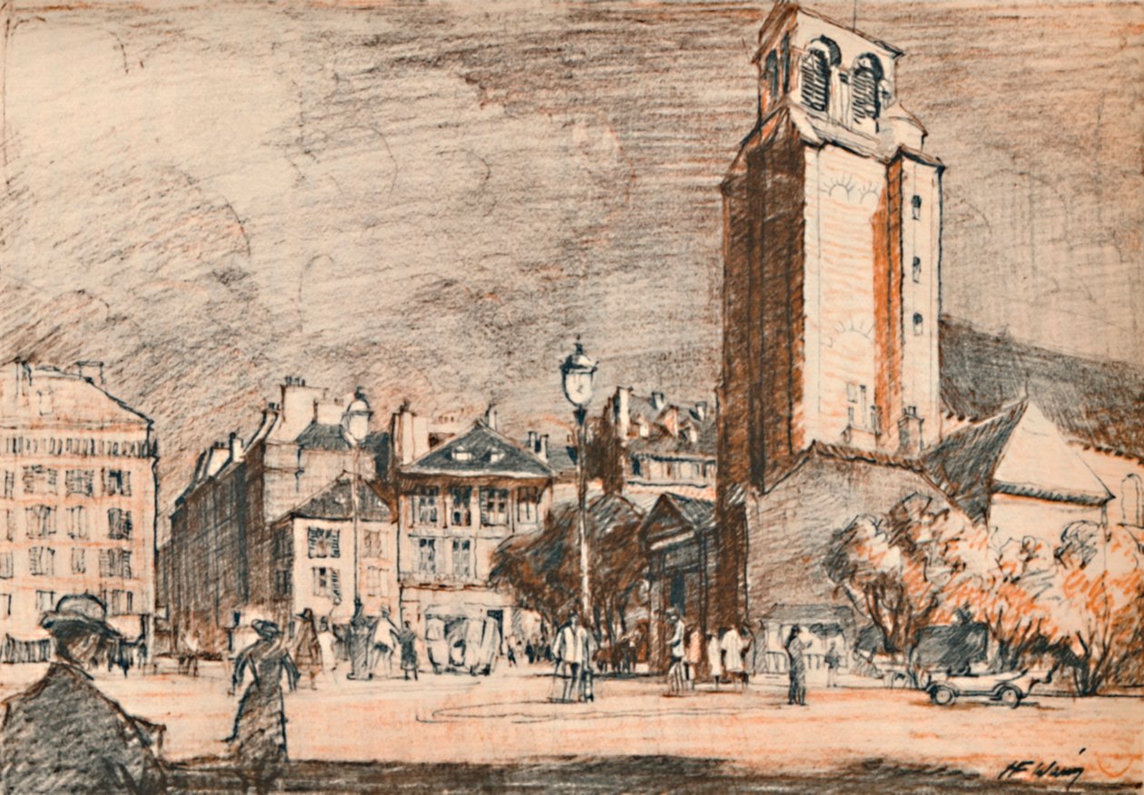 St. Germain Des Pres Ve staré čtvrti, c1927, 1927 od Henry Franks Waring
