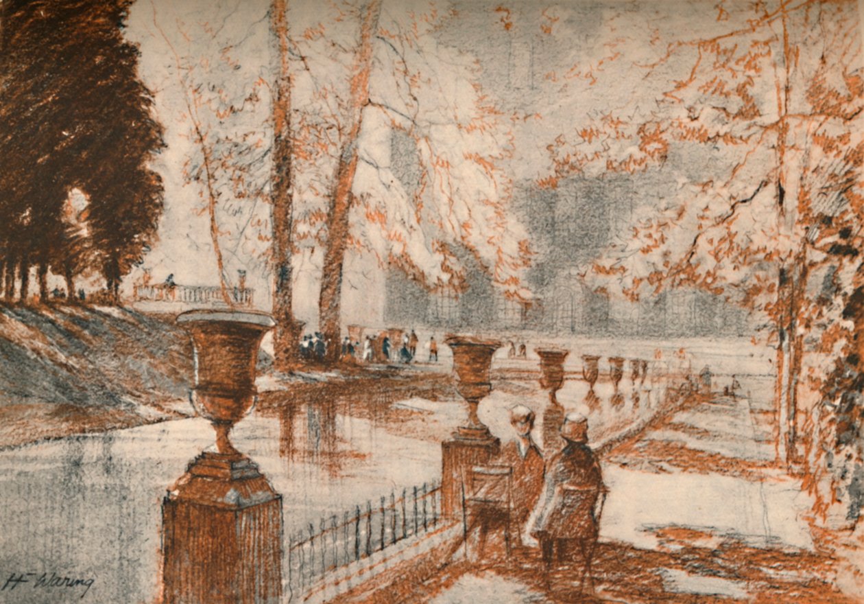 Lucemburská Paříž miluje stromy a děti., c1927, 1927 od Henry Franks Waring