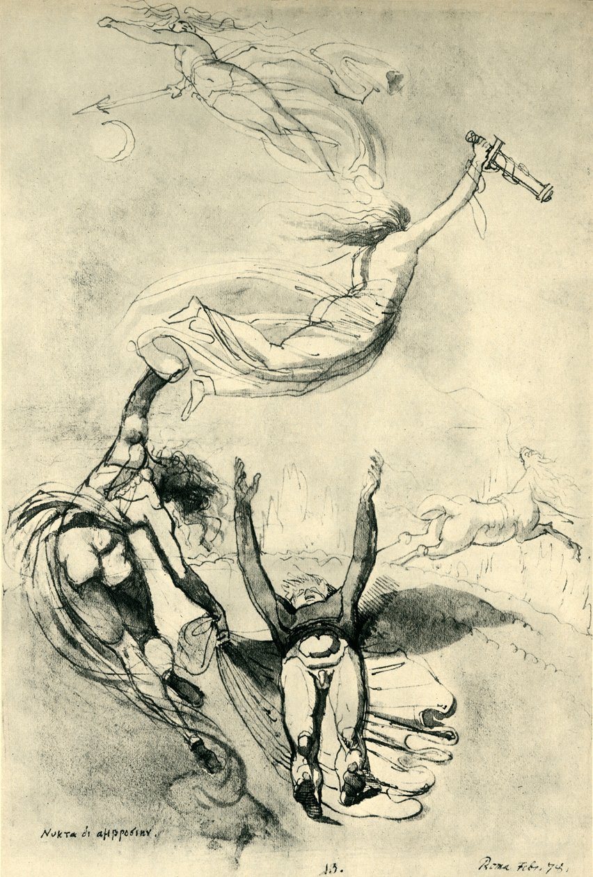 Mrtvý hrdina s bohyněmi, 1778, 1943. od Johann Heinrich Füssli