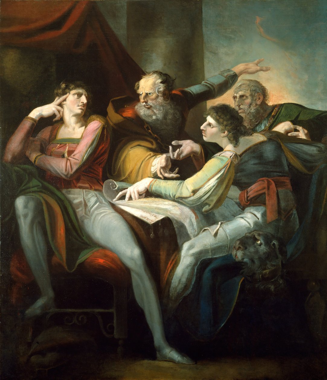 Spor mezi Hotspur, Glendower, Mortimer a Worcester, 1784. od Johann Heinrich Füssli