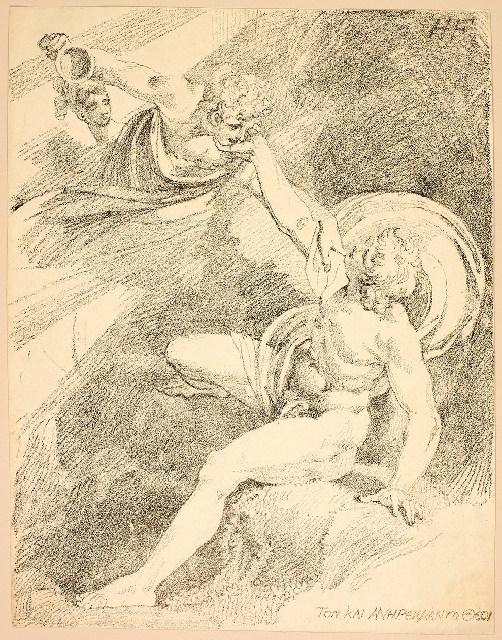 Heavenly Ganymede, deska XV z druhého čísla Specimens of Polyautography od Johann Heinrich Füssli