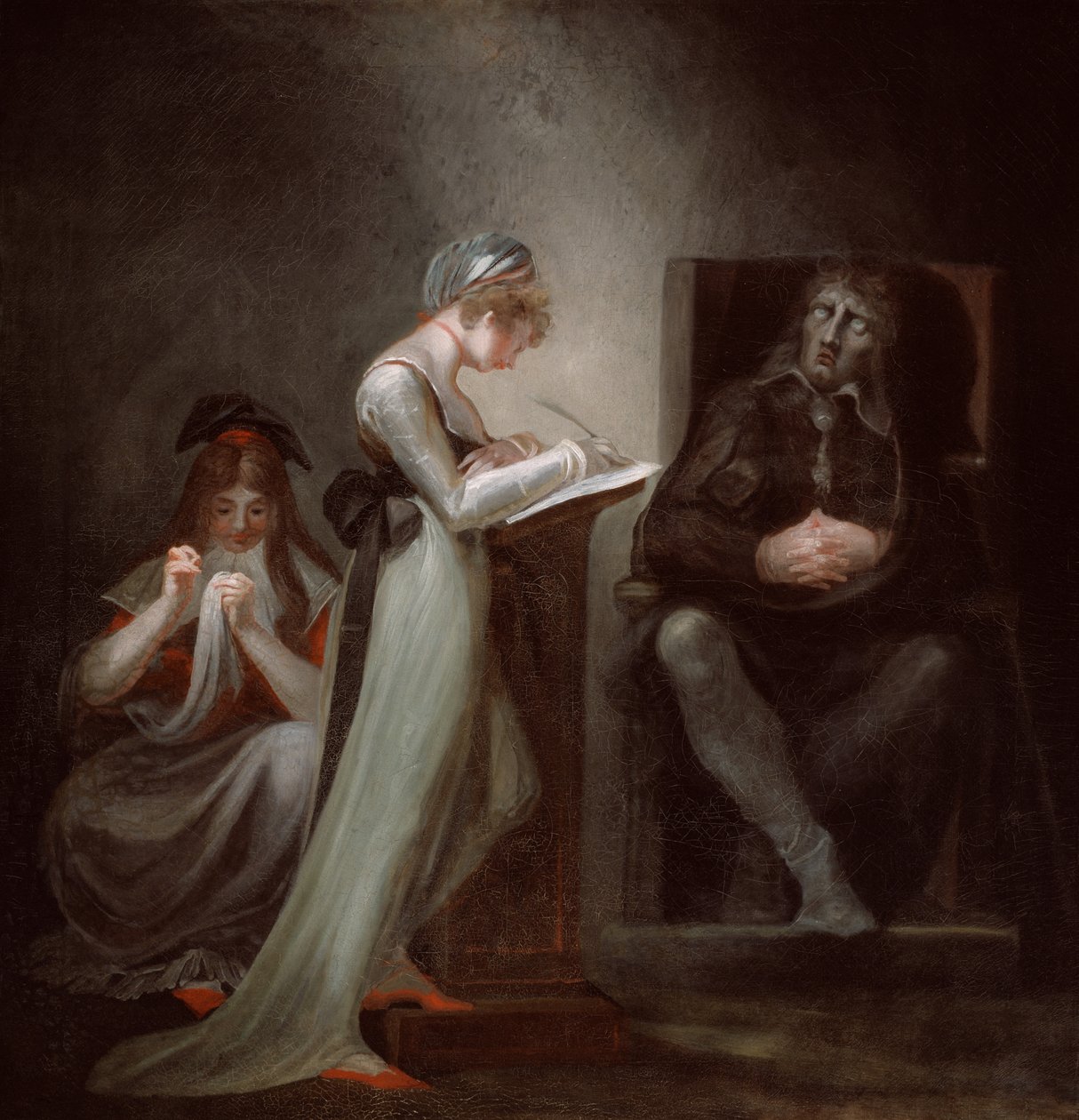 Milton diktuje své dceři od Johann Heinrich Füssli