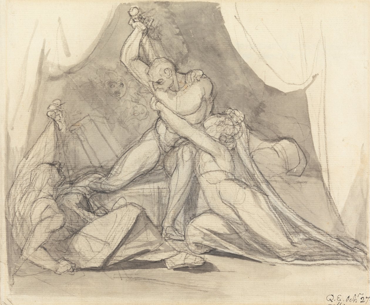Percival osvobodí Belisane od Kouzla Urmy od Johann Heinrich Füssli