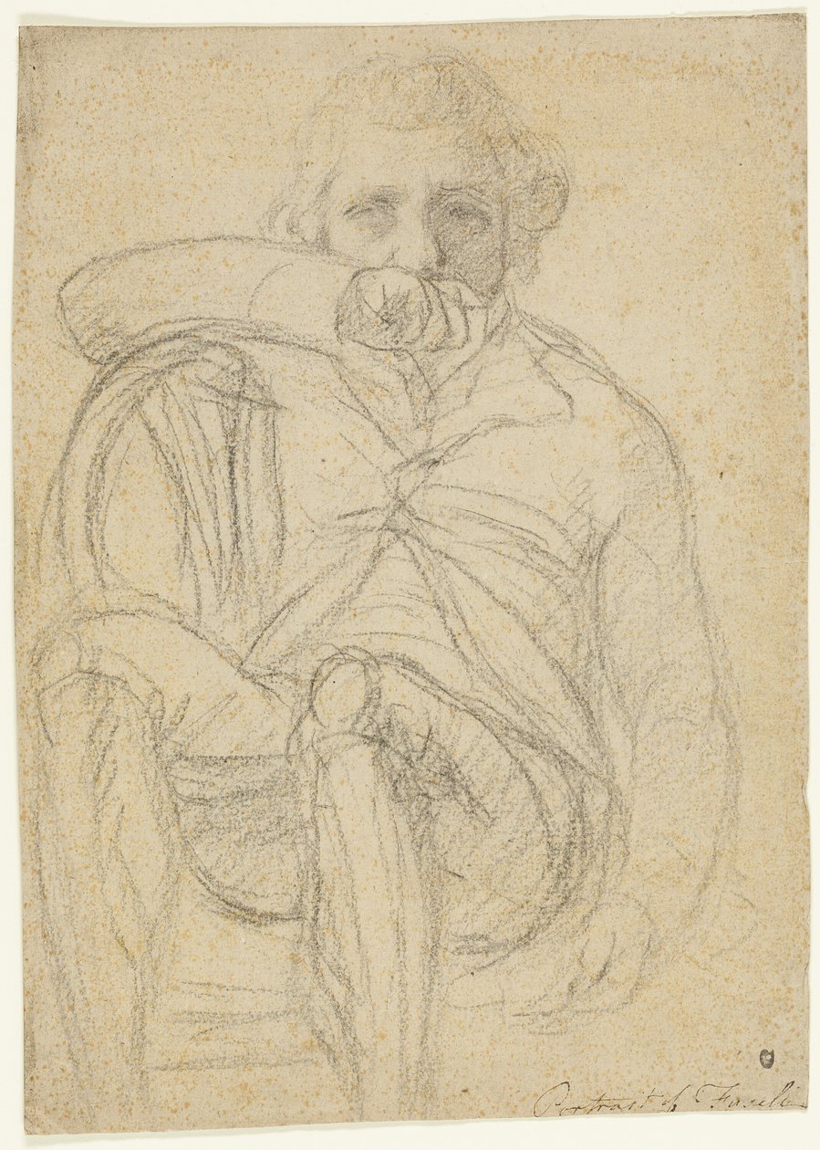Fuseliho portrét (recto); skica ruky (verso) od Henry Fuseli
