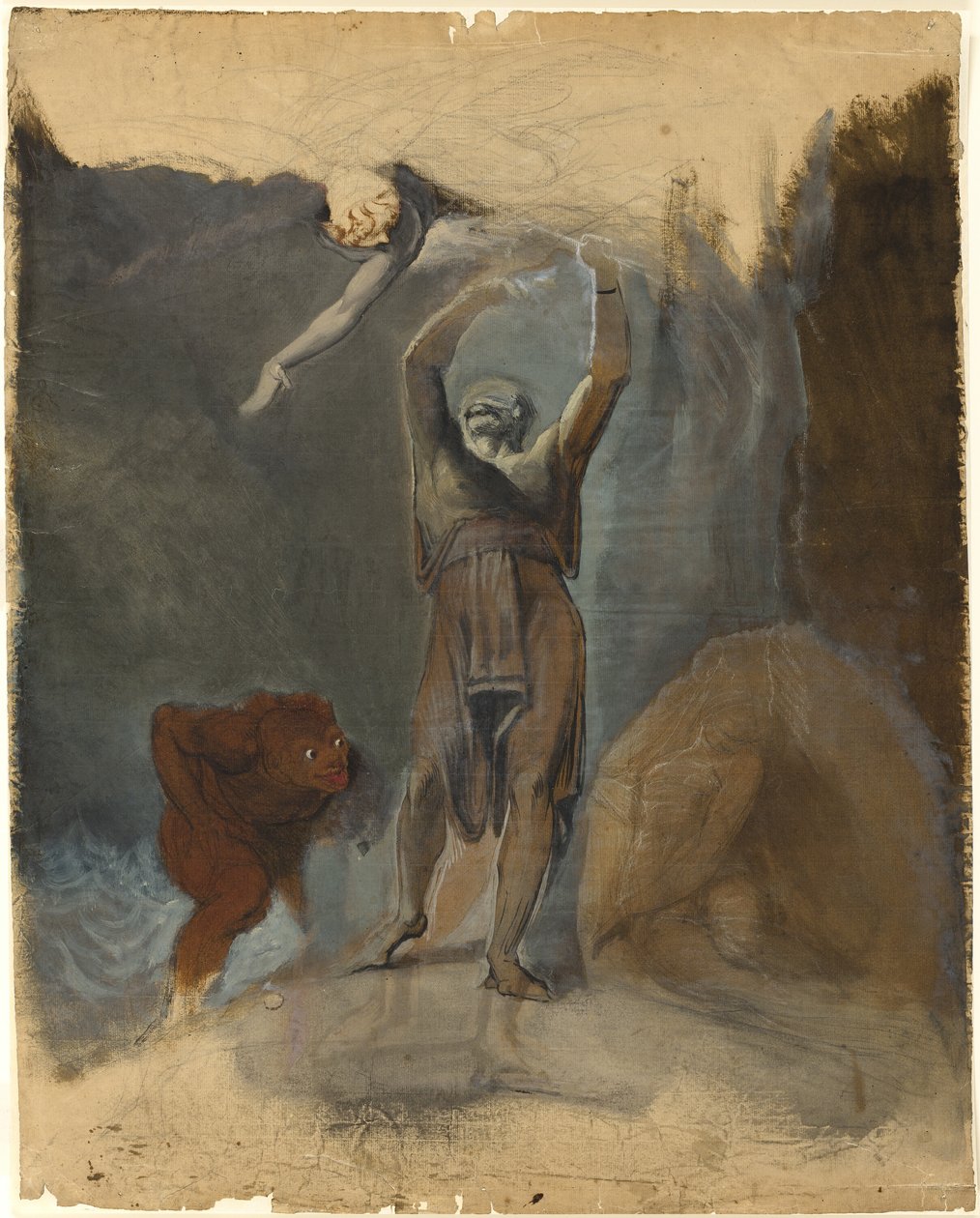 Prospero, Miranda, Caliban a Ariel od Johann Heinrich Füssli