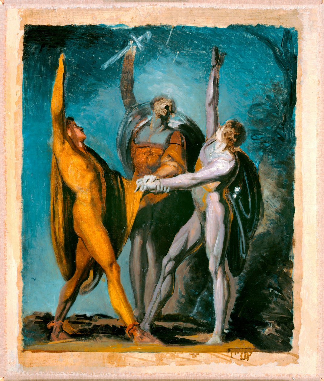 Náčrt „Přísaha na Rütli“, ženská postava (verze) od Johann Heinrich Füssli