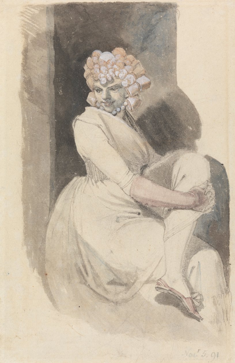 Studie sedící ženy od Johann Heinrich Füssli