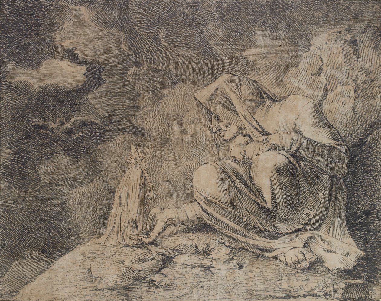 Čarodějnice a Mandragora, asi 1812 od Johann Heinrich Füssli