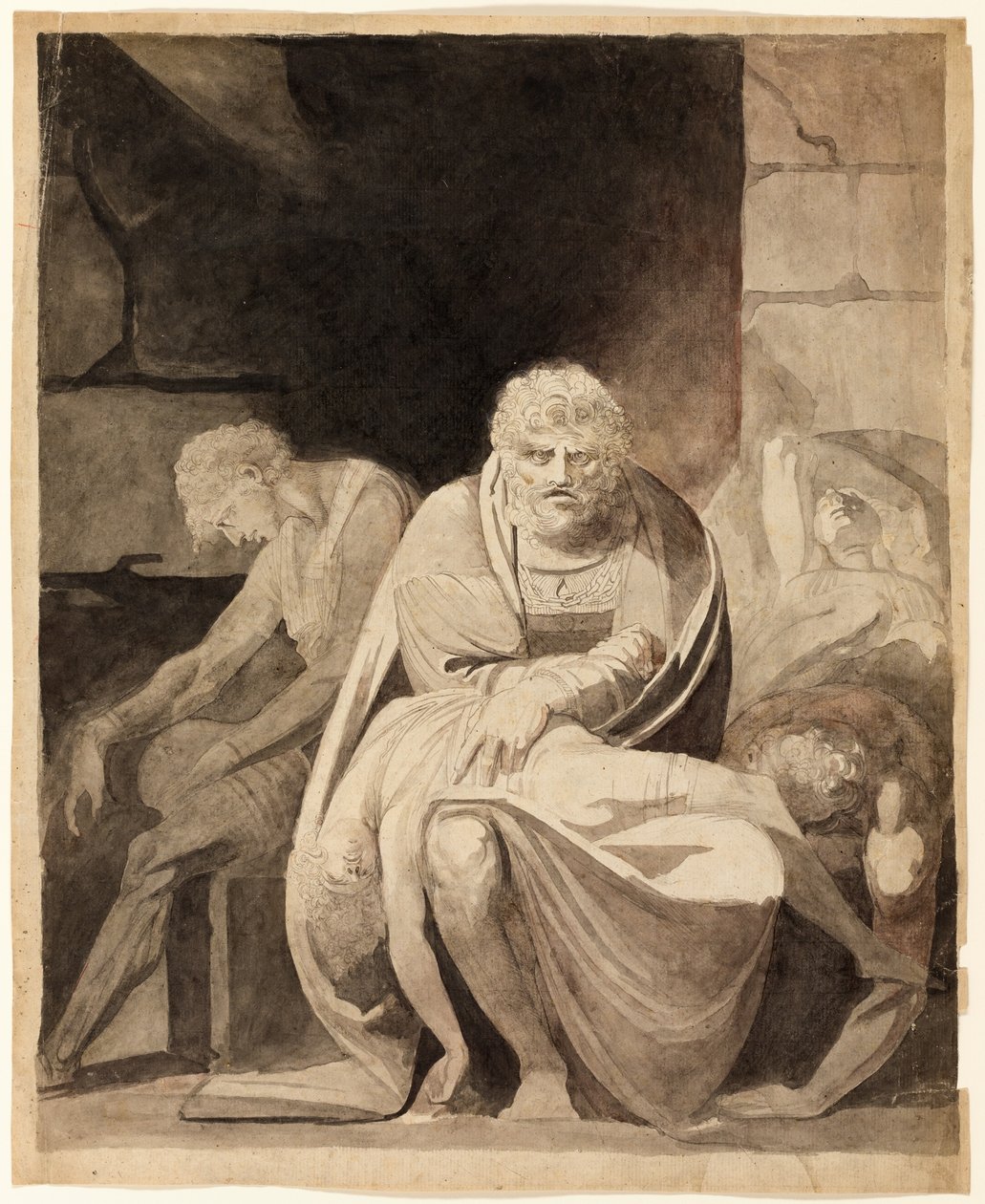 Ugolino a jeho synové umírají hladem ve věži od Henry Fuseli