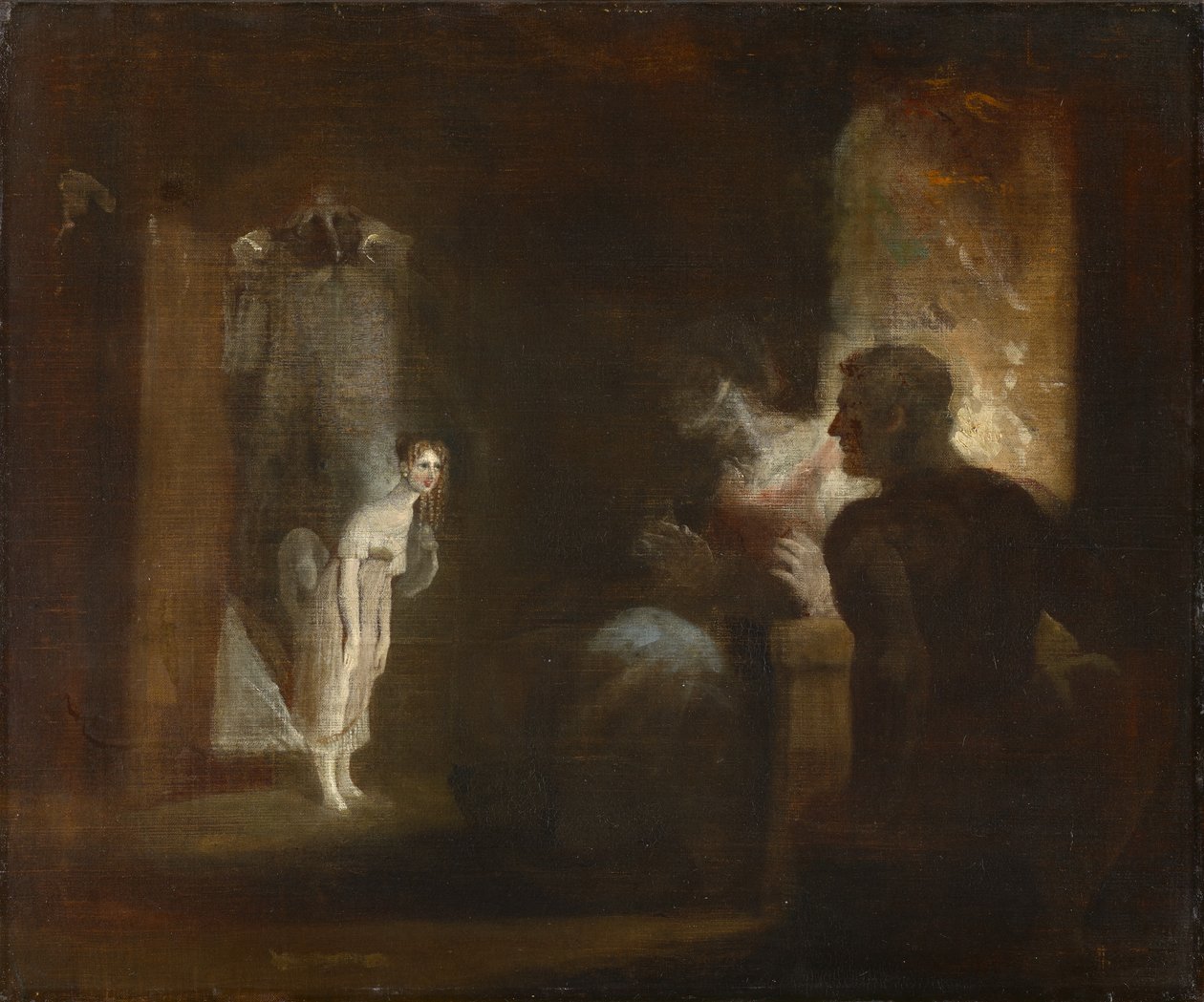 Undine vstupuje do domu rybáře a jeho ženy, 1821 od Johann Heinrich Füssli