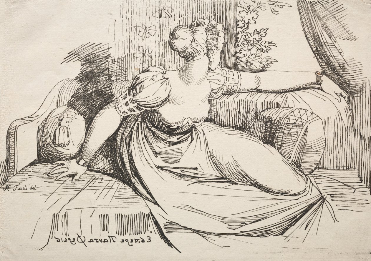 Žena na pohovce od Johann Heinrich Füssli