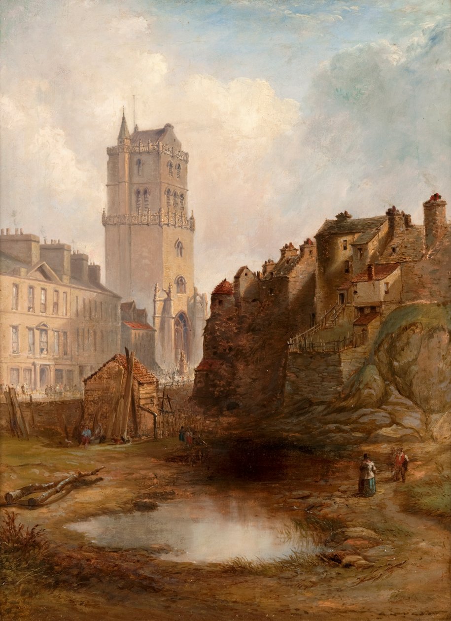 Lindsay Street Quarry and Old Steeple, cca 1855 (olej na plátně) od Henry G. Duguid