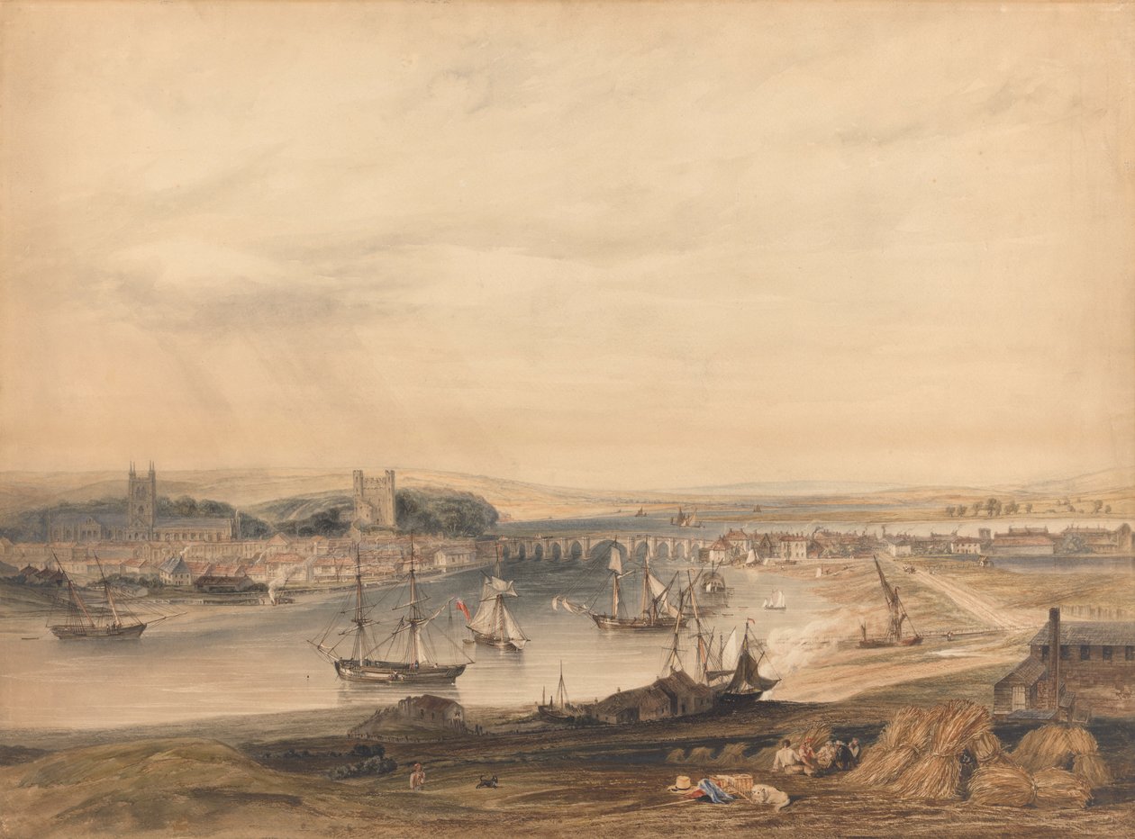 Pohled na Rochester, město a přístav od Henry Gastineau