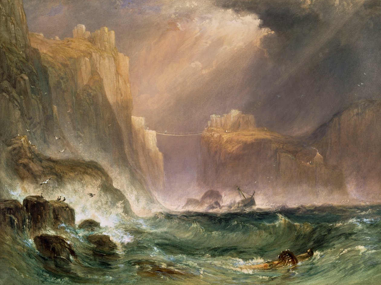 Carrick-y-Rede, pobřeží Antrimu od Henry Gastineau