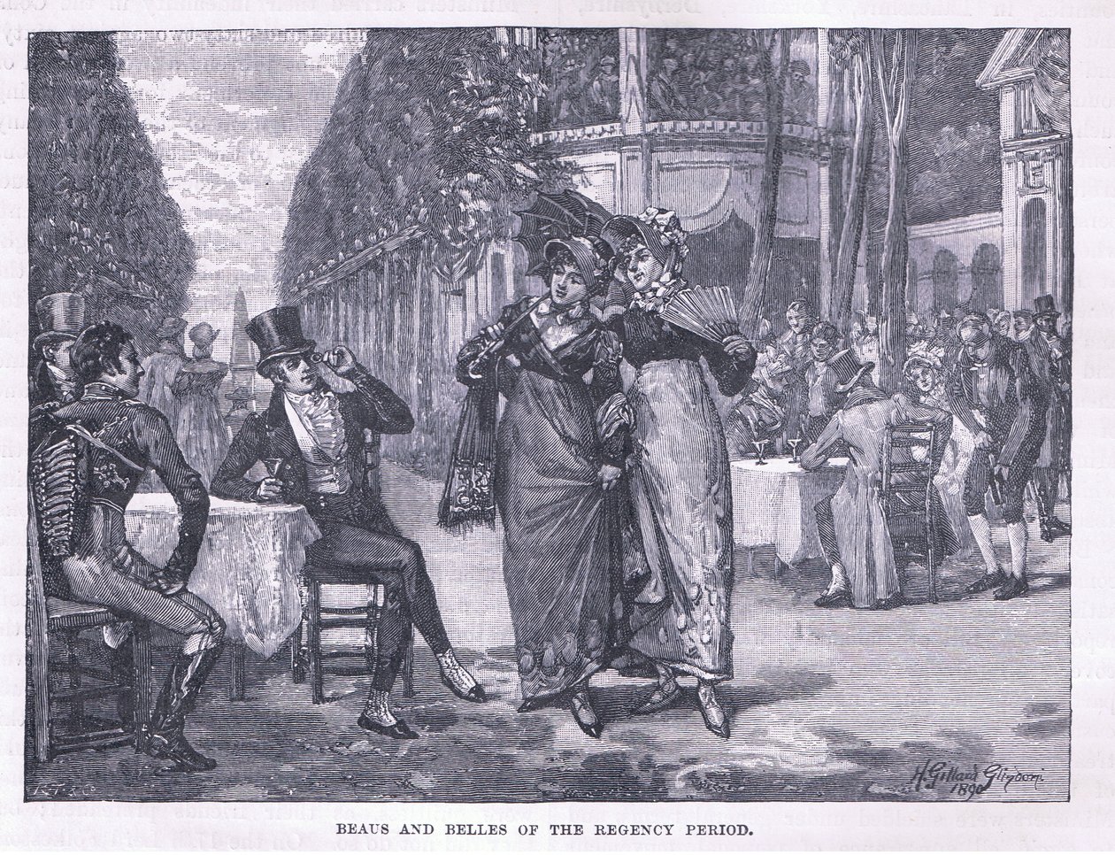 Beaus and belles z období regentství kolem roku 1818 od Henry Gillard Glindoni