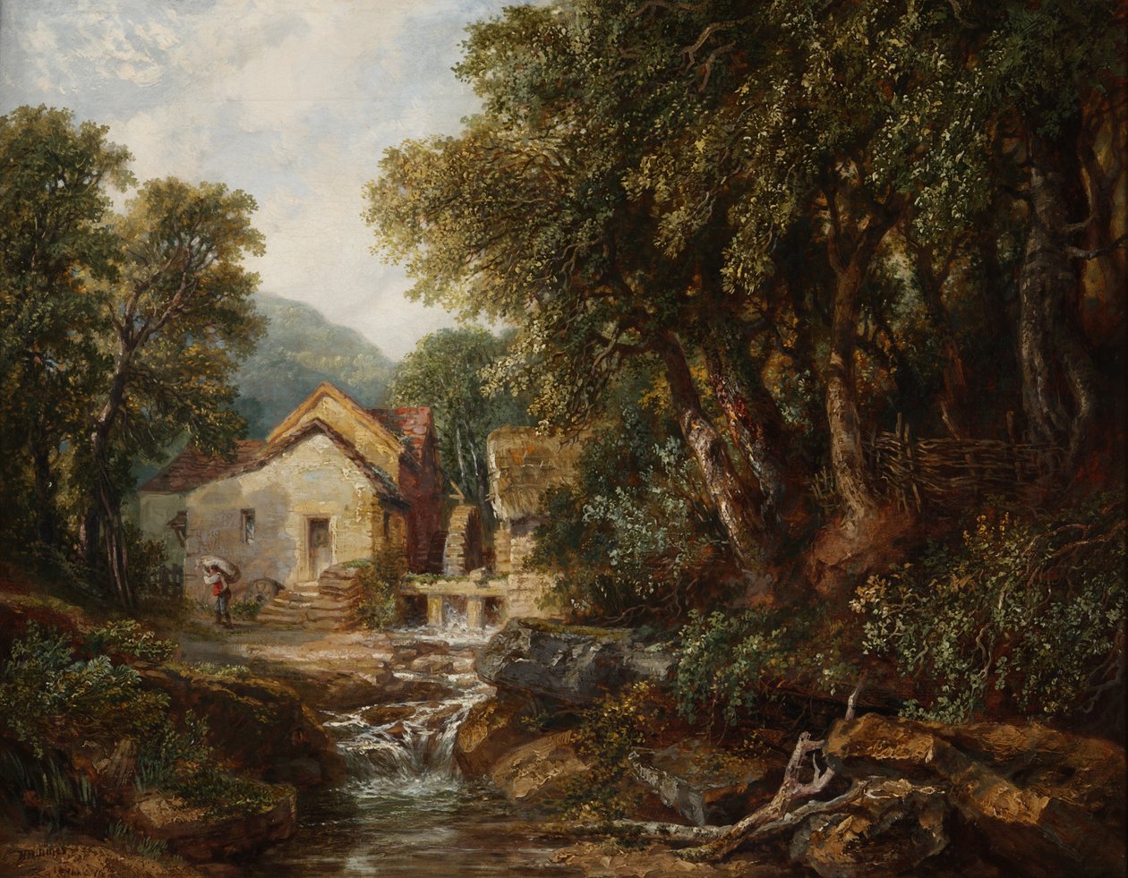 Mlýn v Rowsley, Derbyshire, 1867 od Henry Harris Lines