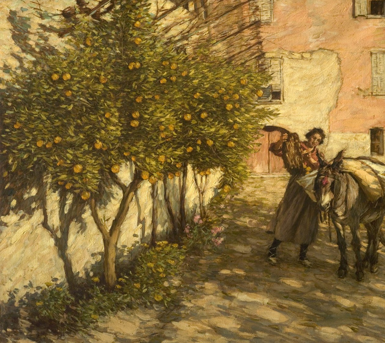 Sběr pomerančů, 1929 od Henry Herbert La Thangue