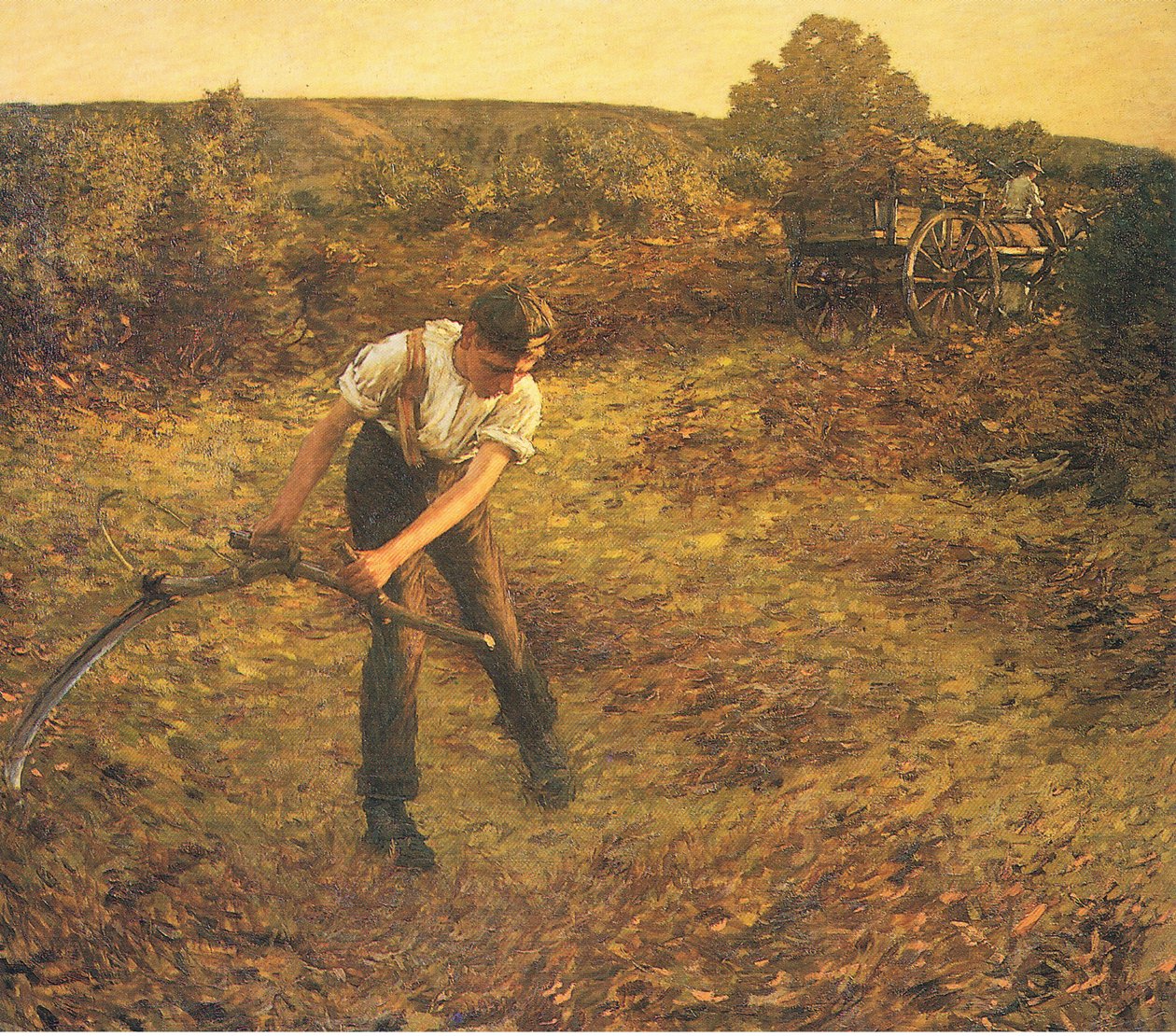 Sečení kapradí od Henry Herbert La Thangue
