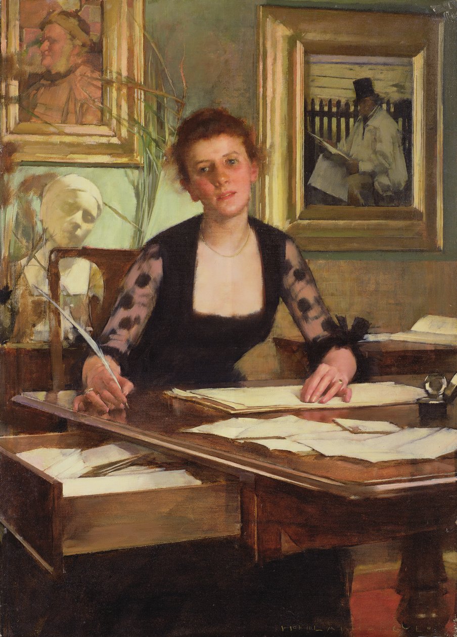 Portrét manželky umělců od Henry Herbert La Thangue