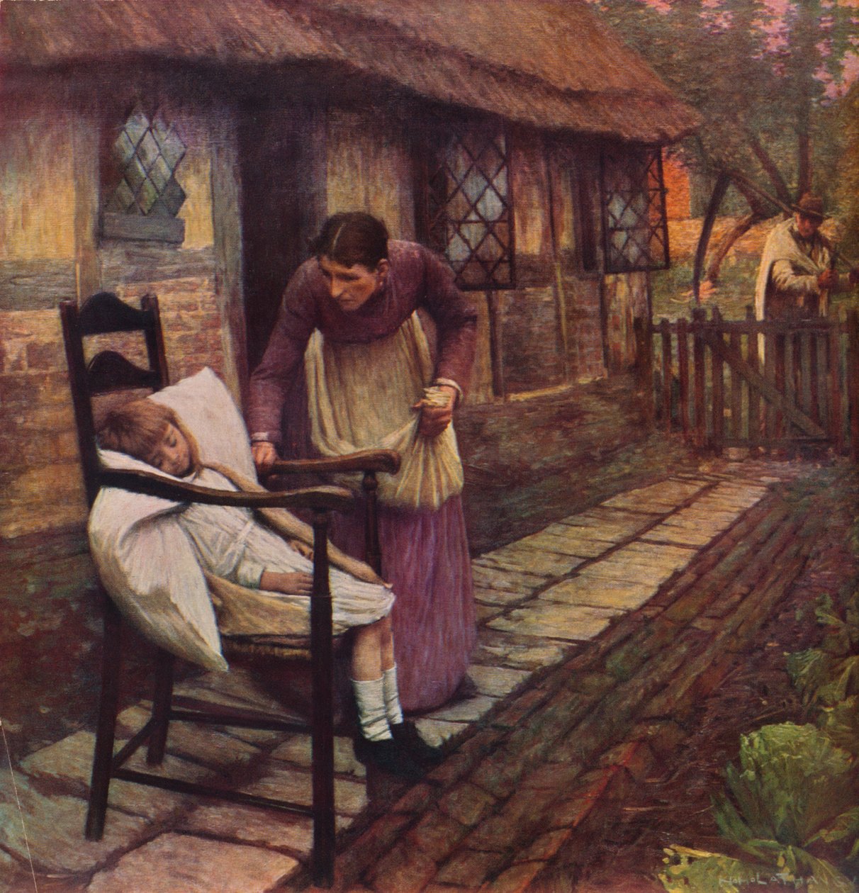 Muž s kosou, 1935 od Henry Herbert La Thangue