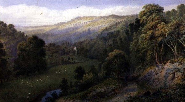 Stapleton Glen (akvarel a kvaš na papíře) od Henry Hewitt