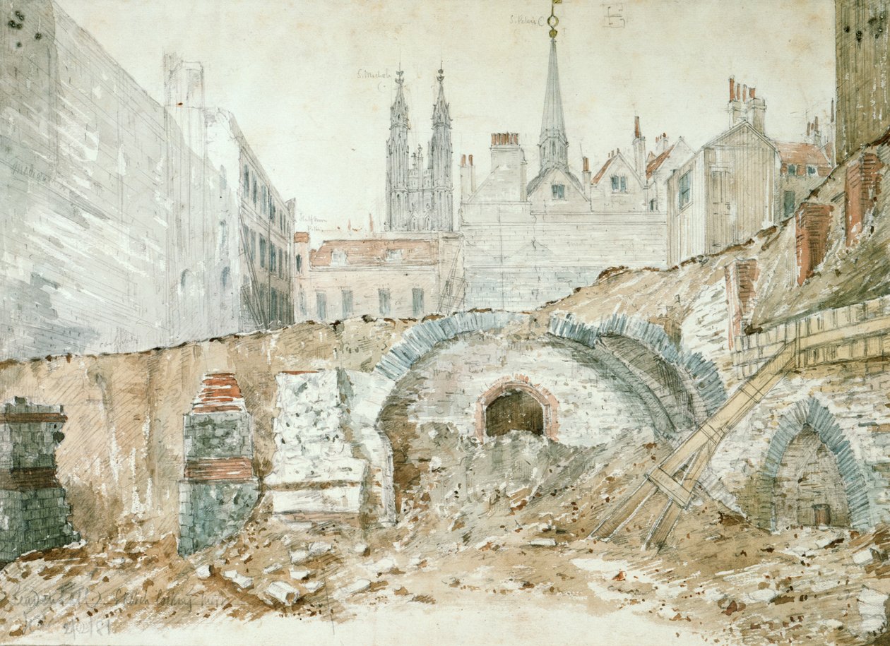 Části baziliky z konce 1. a počátku 2. století v City of London od Henry Hodge