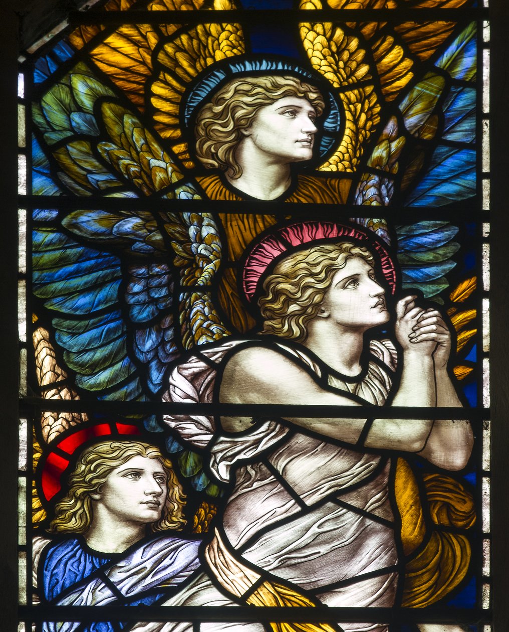 Buckland, St Mary, James Powell & Sons, Henry Holiday, The Barcote Chapel, Praising Angels, 1889 od Henry Holiday