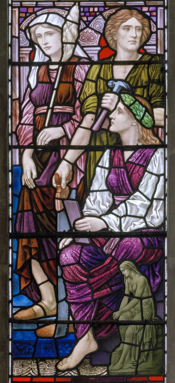 Buckland, St Mary, Lowndes & Drury, Henry Holiday, Architektura, 1918 od Henry Holiday